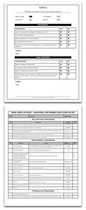 new employee orientation checklist form