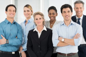 Group Of Successful Multi Ethnic Businesspeople Standing Together