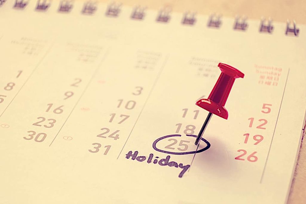 Holiday marked on calendar Pivotal HR Solutions Blog