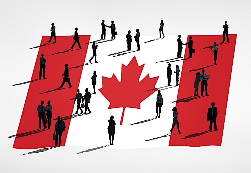 Canadian people on flag dreamstime xl 44044117 Pivotal HR Solutions Blog