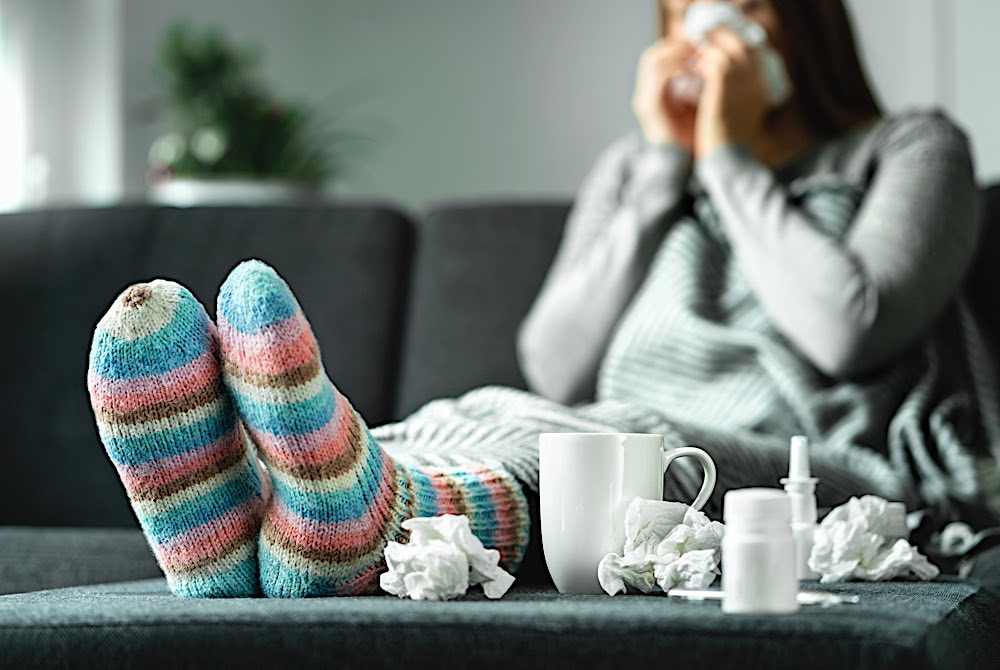 How Can Employers Help Employees Remain Healthy This Flu/Covid/Cold Season? 6 person on sick leave dreamstime xl 137657769 Pivotal HR Solutions Blog