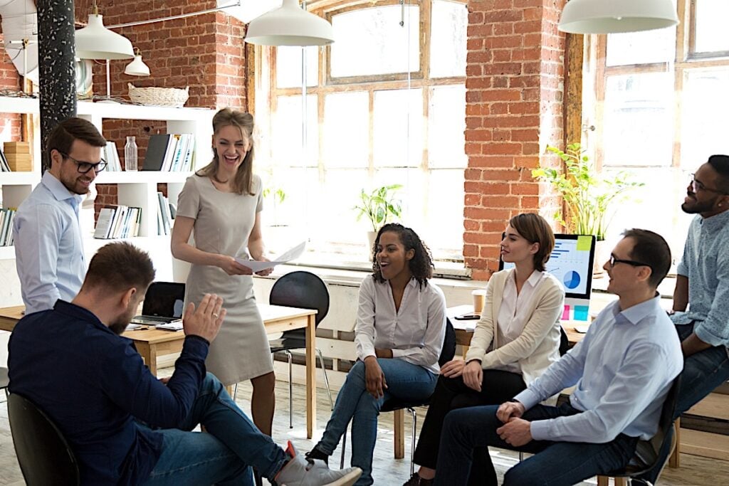 happy training session corporate dreamstime xl 138894061