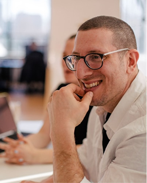 Man Smiling in Office