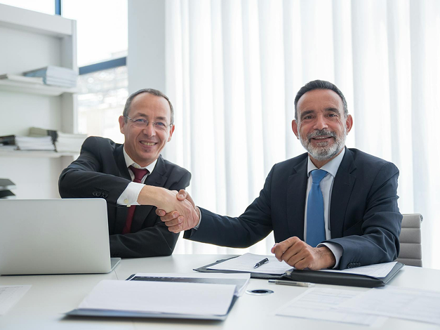 Businessmen shaking hands